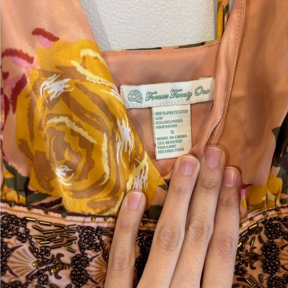 Y2K Spring Beaded Floral Embroidered Halter Midi Dress Coquette Girl - XS Small - Picture 7 of 13